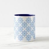 Light Blue Snowflake Pattern Mok (Center)