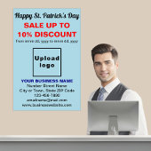 Light Blue St. Patrick's Day Business Sale Poster