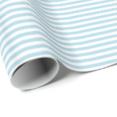 Light Blue Striped Patroon Cadeaupapier (Rol Hoek)