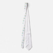 Light Blue Sunfish Sailboat Illustration Stropdas (Achterkant)