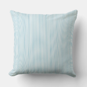 Light Blue Ticking Stripe Cushion Kussen