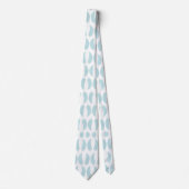 Light blue tie with raindrop pattern stropdas (Voorkant)