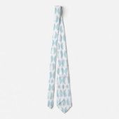 Light blue tie with raindrop pattern stropdas (Achterkant)