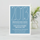 Light Blue Trendy 2013 Graduation Invitation (Debout devant)