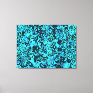 Light Blue Turquoise Canvas Afdruk