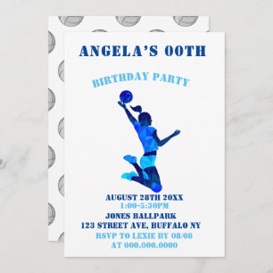 Light Blue Volleyball Birthday Party nodigt uit