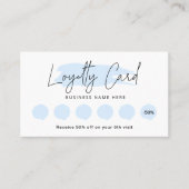 Light Blue Waterverf Beauty Rewards Stamp Kaart (Voorkant)