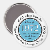 Light Blue, White, Black, Class of 72, Souvenir Magneet (Voorkant / Achterkant)