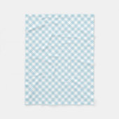 Light Blue White Gingham Pset Pattern Fleece Deken (Voorkant)
