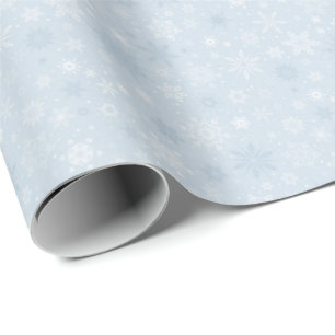 Light Blue White-kerstboomschilderpatroon Cadeaupapier