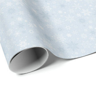 Light Blue White-kerstboomschilderpatroon Cadeaupapier