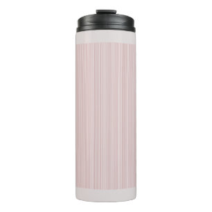 Light Blush Pink Grey Stripes Sweet Thermosbeker
