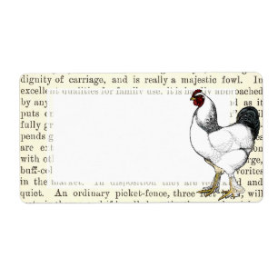 Light Brahma Rooster Land Classic Etiket