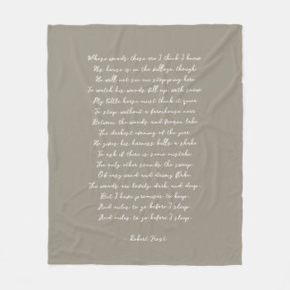 Light Brown Custom Poem Song Lyric Quote Fleece Deken