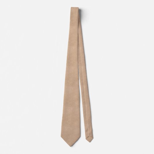 Light Brown Tan Khaki Thin Stripe Casual Formele Stropdas (Voorkant)
