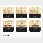 Light Brown Wooden Boards Product Labels met Logo (Vel)