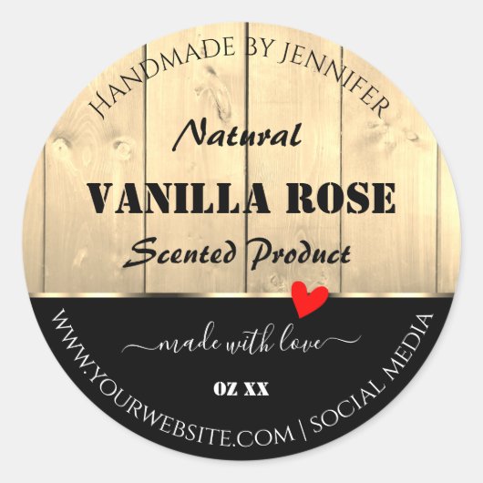 Light Brown Wooden Boards Product Packaging Labels (Voorkant)