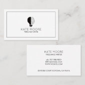 Light Bulb Brain Idee Zwart en Wit Visitekaartje (Voorkant / Achterkant)