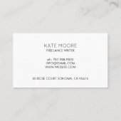 Light Bulb Idee Symbool Tutor Minimalist Visitekaartje (Achterkant)