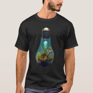 Light Bulb Terrarium voor een klimaatveranderingsa T-shirt