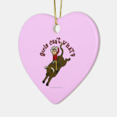 Light Bull Rider Keramisch Ornament (Links)