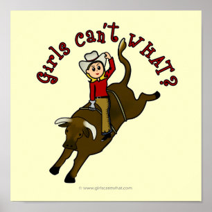 Light Bull Rider Poster