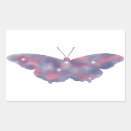 Light Butterfly Starscape-Sticker Rechthoekige Sticker