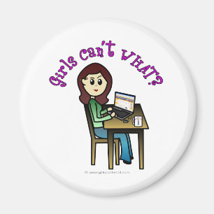 Light Computer Girl Magneet