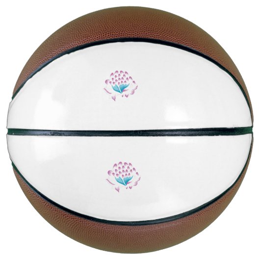 Light Cornflower Blue, Sky Megenta, Girly Basketbal (Voorkant)