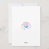 Light Cornflower Blue, Sky Megenta, Girly Feestdagenkaart (Achterkant)