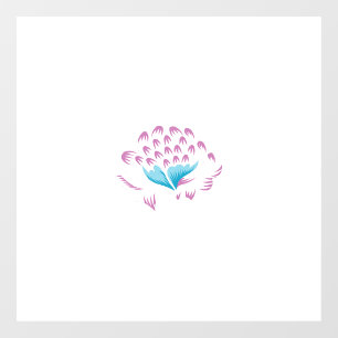 Light Cornflower Blue, Sky Megenta, Girly Raamsticker