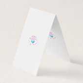 Light Cornflower Blue, Sky Megenta, Girly Visitekaartjes (Voorkant)