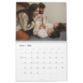 Light Cream Aangepaste Familie Foto's Kalender (Mar 2026)