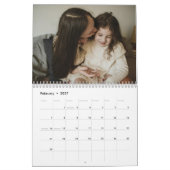 Light Cream Aangepaste Familie Foto's Kalender (Feb 2027)