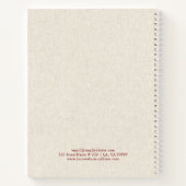 Light cream linen texture brown typography notitieboek (Achterkant)