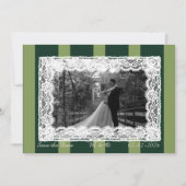 Light & Dark Green Wide Stripe Invitation (Devant)
