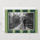 Light & Dark Green Wide Stripe Invitation (Devant)