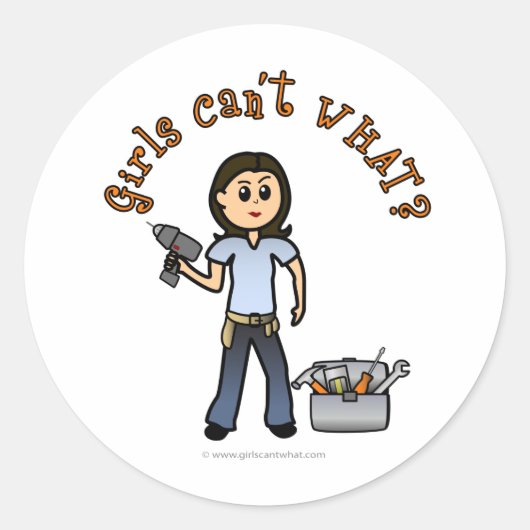 Light Do-it-Yourself Diva Ronde Sticker (Voorkant)