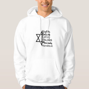 Light Dreidel Latke Kanish Menorah Hanukkah Hoodie