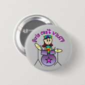 Light Drummer Girl Ronde Button 5,7 Cm (Voorkant /achterkant)