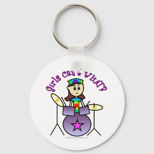 Light Drummer Girl Sleutelhanger