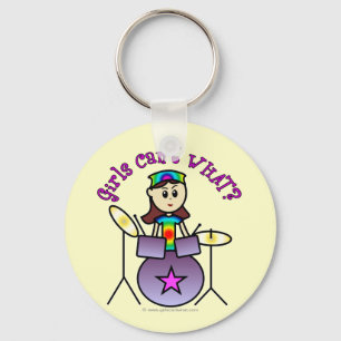 Light Drummer Girl Sleutelhanger