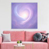 Light Embrace Abstract Spiritual Energy inLavender Canvas Afdruk (Insitu (Woonkamer))