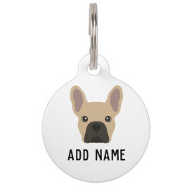 Light Fawn French Bulldog Huisdierpenning