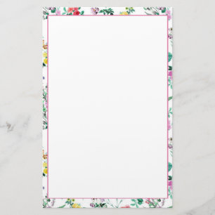 Light Floral Pattern Briefpapier