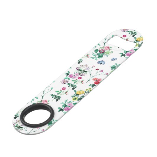 Light Floral Pattern Speed Flessenopener (Achterkant Gekanteld)