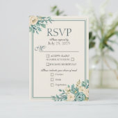 Light Formal Floral Response Kaart (Staand voorkant)