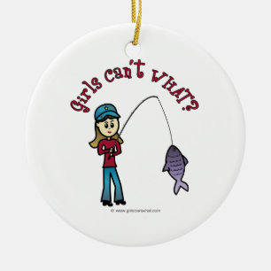 Light Gevist Girl Keramisch Ornament