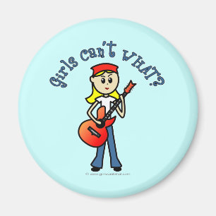 Light Girl Guitar-speler Magneet