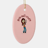 Light Girl Singer Keramisch Ornament (Rechts)